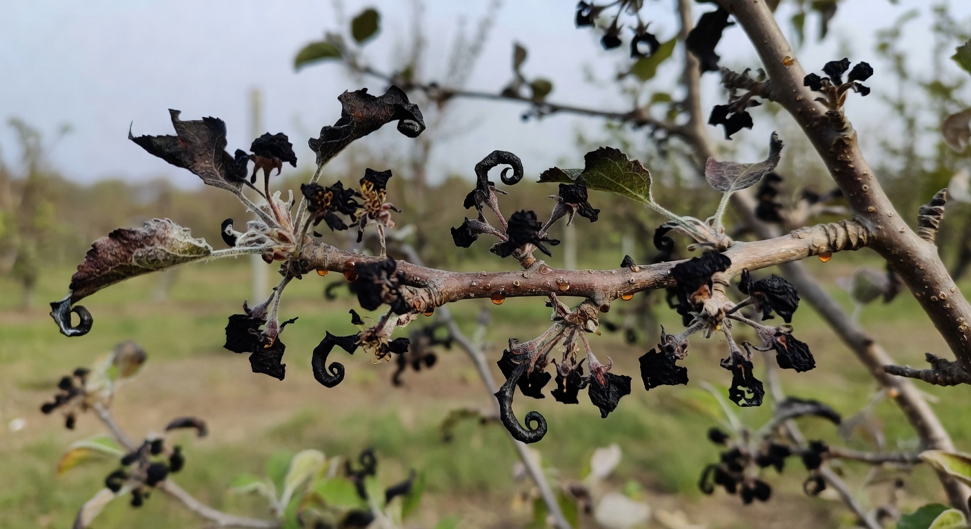 Zaraza ogniowa drzew pestkowych i ziarnkowych — choroba